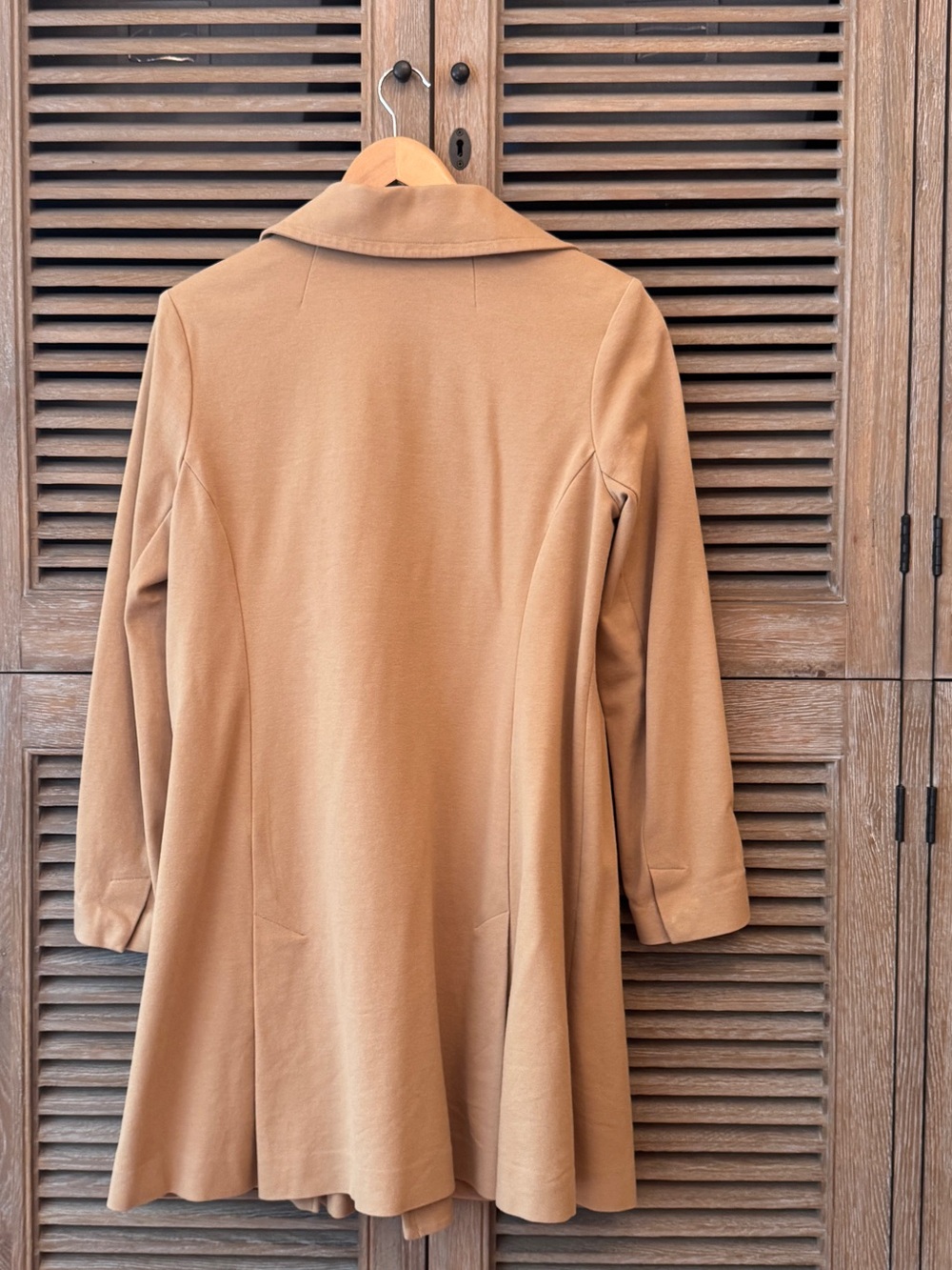 CAbi Camel Single-Button Tailored Ponte Trench Coat - Picture 2 of 3